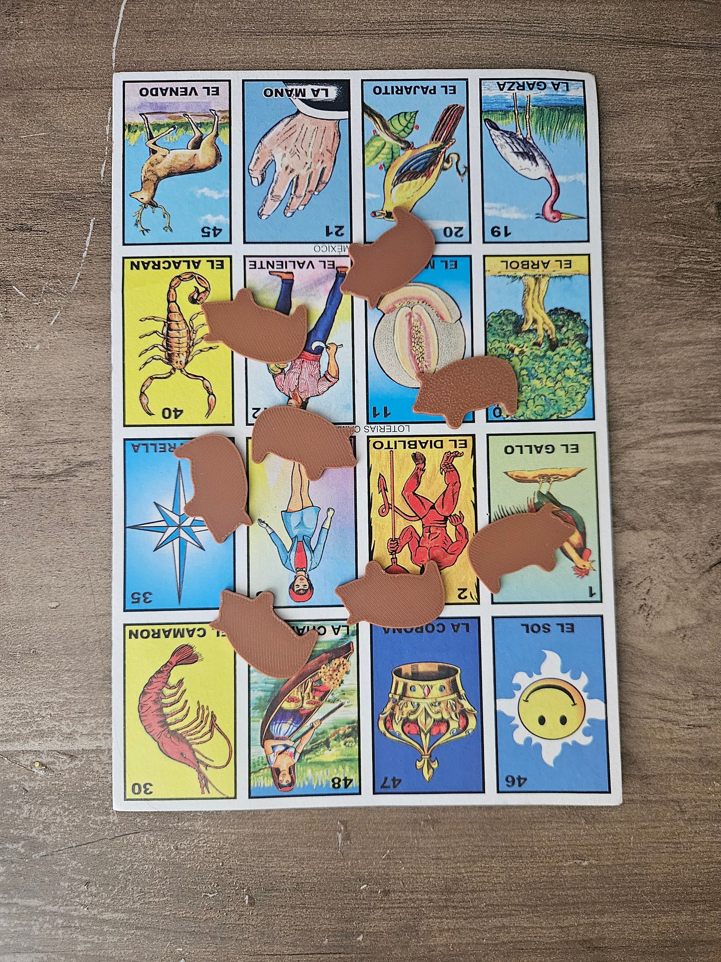 QTY.50 Loteria Game Chips Marranitos Pan Dulce