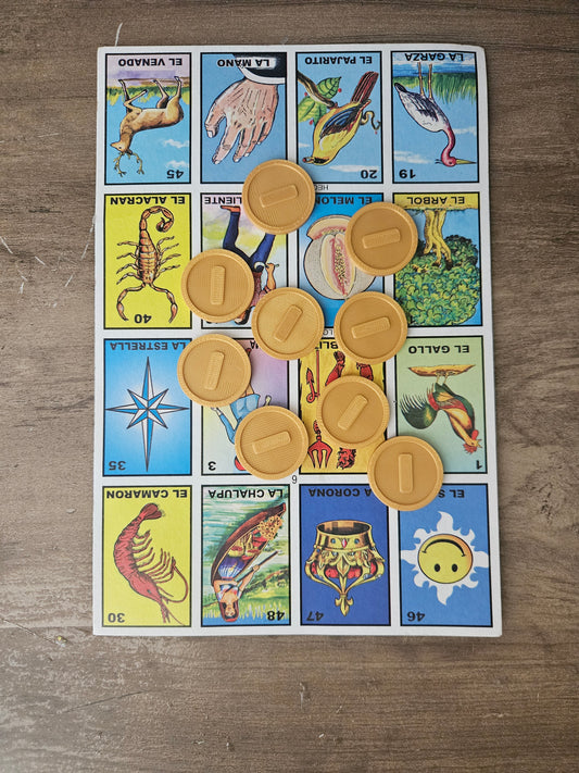 QTY.50 Loteria Game Chips Mario Coin